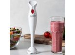 Avizar, Frullatore A Immersione Ergonomico Da 300 W Con Lama In Acciaio Inossidabile, Bianco