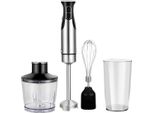 Avizar, Frullatore A Immersione 1800 W Con Frusta, Tritatutto E Misurino, Argento