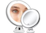 Edibazzar | Specchio Cosmetico Girevole Con Illuminazione A Led E Ventosa Per Il Trucco