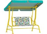 Aiyaplay Altalena Hollywood Per Bambini, Altalena A 2 Posti Altalena Da Giardino Con Tettuccio Parasole Regolabile, Cintura Di Sicurezza, Panca Altalena Per Giardino Terrazza Per Bambini Dai 3 Ai 6 Anni Fino A 60 Kg Verde