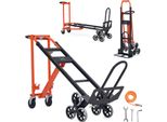 Vevor Carrello Per Scale 3 In 1, Carrello Portasacchi Con Portata Massima 350 Kg, Carrello Di Trasporto Pieghevole Con Maniglia E Ruote, Carrello Di Trasporto Per Scale, Carrello Impilabile, Carrello Per Scale, Arancione E Argento