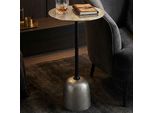 Finebuy Tavolino In Alluminio 29 Cm - Piccolo Tavolino Rotondo In Metallo Argento - Tavolino Da Salotto Di Design Tavolino Decorativo Tavolino Da Caffè Tavolino In Metallo Fatto A Mano