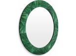 Casa Padrino Specchio Verde Ø 120 Cm - Specchio Da Parete Rotondo - Qualità