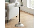 Finebuy Tavolino In Alluminio 29 Cm - Piccolo Tavolino Rotondo In Metallo Argento Design Tavolino Da Salotto Tavolino Decorativo Tavolino Da Caffè Tavolino In Metallo Fatto A Mano
