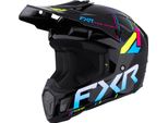 Casco Da Motocross Fxr Clutch Comp, Nero/Blu/Giallo, S