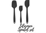 Set Di 3 Spatole In Silicone Jumadas – Cucinare In Modo Facile E Veloce Con 3 Spatole Di Diverse Dimensioni – Senza Bpa – Nero