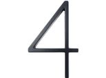 Jumada's – Numero Civico Nero 4 – Numero Civico Moderno Nero – Altezza 125 Mm