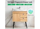 T22 Serratura Intelligente Con Impronta Digitale, Cassetto Elettronico, Armadio Biometrico Senza Chiave, Ricaricabile Tramite Usb, Per L'ufficio Domestico