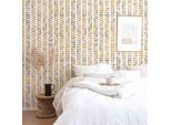 Carta Da Parati Adesiva In Vinile Foglie Vintage Multicolor 50X300 Cm
