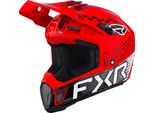 Casco Da Motocross Fxr Clutch Race Div, Rosso/Nero/Bianco, L