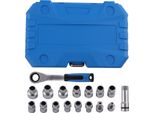 Set Di Chiavi A Bussola Passanti Con Cricchetto Per Auto, 17 Pezzi, Kit Di Bussole Da 10-24 Mm
