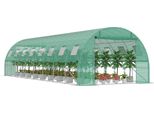 Sessamen-Lp Serre Da Giardino Serra In Lamiera Zincata 8 X 3 X 2 M Serra Con Porta A Tunnel E Finestre Con Telo A Rete Per La Coltivazione Di Piante Da Giardino, Tetto A Volta, Verde