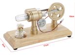 Motore Stirling Ad Aria Calda, Generatore Di Corrente, Modello Di Motore Con Luce Led, Design Del Volano, Esperimento Scientifico, Base In Legno, Giocattolo Educativo Fai Da Te