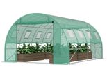 Sessamen-Lp Serre Da Giardino Serra In Lamiera Zincata 4 X 3 X 2 M Con Porta A Tunnel E Finestre Con Telo A Rete Per La Coltivazione Di Piante Da Giardino, Tetto A Volta, Verde