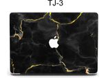 Inf Custodia Rigida Effetto Marmo Nero Per Macbook Air 13.3" - Design Venature Oro"