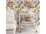 Carta Da Parati Adesiva In Vinile Fiori Vintage Multicolor 50X300 Cm
