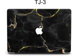 Inf Custodia Rigida Pc Effetto Marmo Nero E Venature Dorate Per Macbook Pro 13""