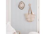 Carta Da Parati Adesiva In Vinile Righe Piccole Azzurro 50X300 Cm