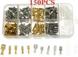 Set Di 150 Morsetti Per Cavi, 6,3/4,8/2,8 Mm, Maschio, Femmina, Set Di Connettori Piatti Per Auto, Moto E Biciclette