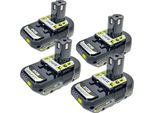 Ryobi 4X RB1825C Batteria 18 V 2,5 Ah / 2500 Mah Li-Ion One+ ( 4X 5133005516 ) Con Indicatore Di Carica