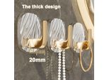 Piccoli Ganci Deluxe Di Alta Qualità, Leggeri, Senza Forature, Ganci Da Parete, Ganci Autoadesivi Per Cappotti, Vestiti, Cappelli, Chiavi, 4 Pezzi
