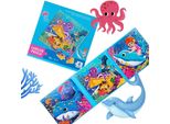 Habarri | Puzzle Magnetici - Veicoli Da Costruzione - Motivo Marino - Livello 4 - Puzzle Magnetici Da 3 Anni - Gioco Magnetico - Gioco Di Viaggio