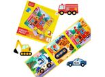 Habarri | Puzzle Magnetici - Veicoli Da Costruzione - Motivo Veicoli - Livello 2 - Puzzle Magnetici Da 3 Anni - Gioco Magnetico - Gioco Di Viaggio