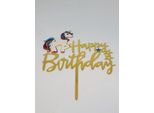 Jumada's – Decorazione Per Torta "Buon Compleanno Unicorno"", Decorazione Dorata Per Torta"