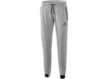 Erima Training Essential Sweathose Jogginghose Damen Hellgrau Melange Schwarz Gr 34