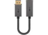 Plus Displayport > Hdmi Adapterkabel, 4K @ 60Hz Grau, 20Cm, 32 Gbit/S