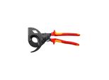 Knipex 95 36 320 Kabelschneider (Ratschenprinzip, Dreigang) Isoliert Mit Mehrkomponenten-HüLlen, Vde-GeprüFt Schwarz Atramentiert 320 Mm)