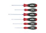 Wiha Schraubendreher Set Softfinish® Schlitz, Phillips 6-Tlg. Mit Sechskantansatz (21248)