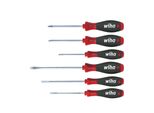 Wiha Schraubendreher Set Softfinish® Schlitz, Phillips, Pozidriv 6-Tlg. (26113)
