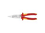 Knipex 13 96 200 Elektro-Installationszange Isoliert Mit Mehrkomponenten-HüLlen, Vde-GeprüFt Verchromt 200 Mm)