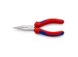 Knipex 25 05 140 Flachrundzange Mit Schneide (Radiozange) Mit Mehrkomponenten-HüLlen Verchromt 140 Mm)