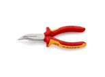 Knipex 25 26 160 Flachrundzange Mit Schneide (Radiozange) Isoliert Mit Mehrkomponenten-HüLlen, Vde-GeprüFt Verchromt 160 Mm)