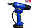 Gesipa Powerbird Pro Gold Ed 9 Pezzi A Batteria Per Rivetti Ciechi 20000N Batteria Scorrevole, Caricatore - 1679666
