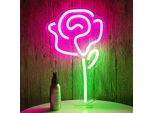 Lampada Da Parete Al Neon Usb Rose Led, Segno Al Neon Luci Notturne Segno Al Neon Luce Al Neon Per Bar Partito Gioco Camera Da Letto Decorazione Della Parete, Bambini Compleanno