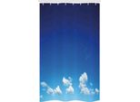 Abakuhaus Cielo Blu Tenda Da Doccia Stretta, Nuvole Gonfie All'aperto, Set Decorativo Per Bagno In Tessuto Con Ganci, 120 X 180 Cm, Blu Cobalto Azzurro