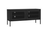Syfax™ Mobile Tv Nero 105X35X50 Cm In Acciaio