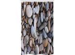 Abakuhaus Tenda Da Doccia Stretta, Ciottoli Dal Mare, Set Decorativo Per Bagno In Tessuto Con Ganci, 120 X 180 Cm, Multicolore