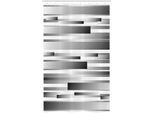 Abakuhaus Tenda Da Doccia Geometrica Stretta, Moderna E Regolare, Set Decorativo Per Bagno In Tessuto Con Ganci, 120 X 180 Cm, Grigio Scuro