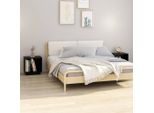 The Living Store Comodini 2 Pezzi Neri 40X30X40 Cm In Legno Di Pino Massiccio
