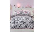 Rapport - Motivo Dalmata - Set Di Biancheria Da Letto AG1281 (Letto Singolo) (Bianco/Nero)