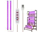 30CM 84 Led Lampada Per Piante Da Interno Luce Rossa Blu Luce Pianta Crescere Lampada Con Timer E 5 Livelli Di Luminosità 200LM Usb Crescere Striscia Di Luce