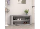 The Living Store Scarpiera Grey Sonoma 100X35X45 Cm Materiale A Base Di Legno