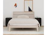 The Living Store Comodini 2 Pezzi Neri 40X34X55 Cm In Legno Di Pino Massiccio