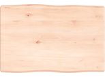 Syfax™ Piano Per Tavolo 60X40X(2-4) Cm Rovere Non Trattato Bordi Vivi