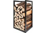 Porta Legna Edm In Metallo Nero 33 X 33 X 68 Cm