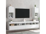 Maison Exclusive - Mobile Tv Con Luci Led 2 Pz. Bianco 30,5X30X60 Cm